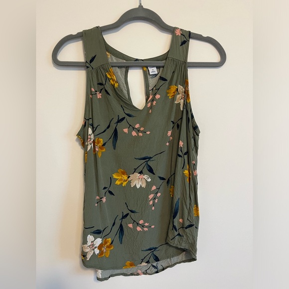 Old Navy V-neck Fall Floral Tank - Picture 1 of 4